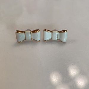 Kate Spade White Bow Earring Studs